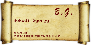 Bokodi György névjegykártya