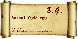 Bokodi György névjegykártya